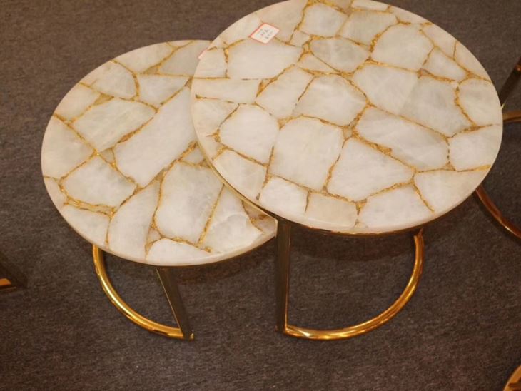 White Agate Stone Table Top White Agate Stone Table Top