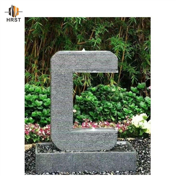 black letters Water Features