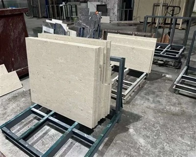 Tíleanna Cumhdach Balla Aolchloiche Gealach Beige